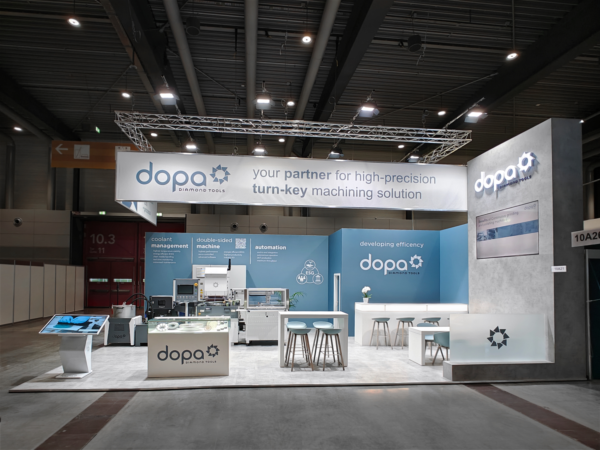 Messestand dopa diamond tools auf der GrindingHub 2026 in der Stuttgart Messe